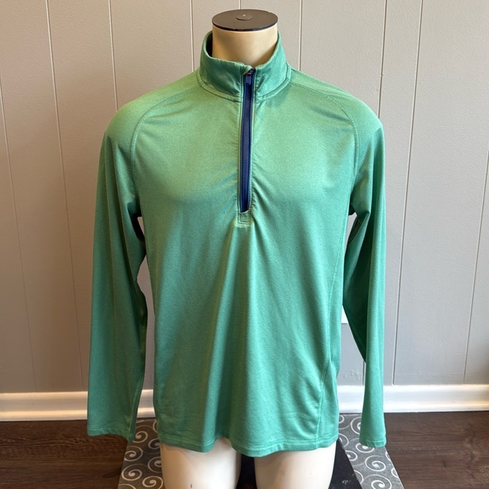 Z Vineyard Vines Men’s Medium Performance 1/4 Zip Up Jacket Sweater Embroidered